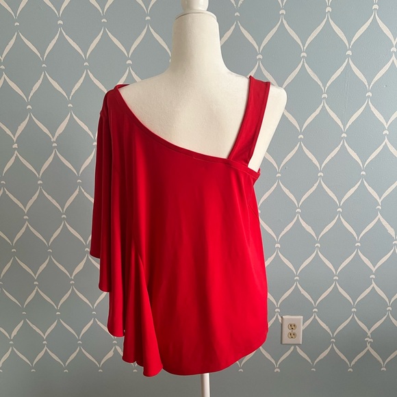 Red One-Shoulder Top - Picture 2 of 2